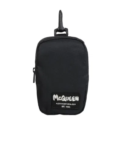 Alexander Mcqueen Logo Mini Handbag In Black
