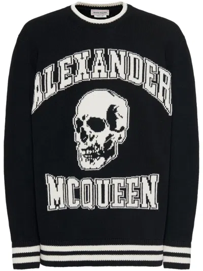 ALEXANDER MCQUEEN LOGO-MOTIF JUMPER BLACK