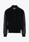 Alexander Mcqueen Leather-trimmed Bomber Jacket In Black