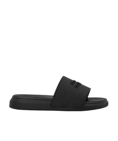 ALEXANDER MCQUEEN ALEXANDER MCQUEEN LOGO PATCH POOL SILDES
