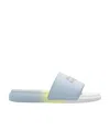 Alexander Mcqueen Logo-patch Open-toe Slides In Multicolor