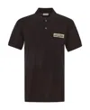 Alexander Mcqueen Logo-patch Polo Shirt In Black