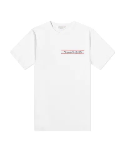 Alexander Mcqueen Logo Patch Short-sleeve T-shirt In White