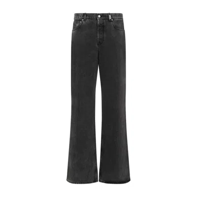 Alexander Mcqueen Mcqueen Metal Plate Jeans In Black