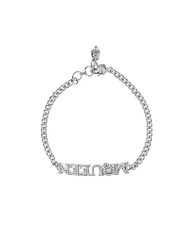 Alexander Mcqueen Logo Pendant Embellished Bracelet