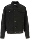 Alexander Mcqueen Denim Jacket With Long Sleeves And Collared Neck In Schwarz