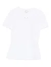 Alexander Mcqueen Fitted Short Sleeve Crewneck Top In White