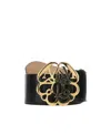 Alexander Mcqueen Signature Logo Leather Belt In Black