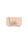 Alexander Mcqueen Logo-plaque Leather Crossbody Bag In Nude