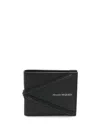 Alexander Mcqueen Logo-plaque Leather Wallet In Black