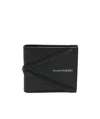 Alexander Mcqueen Man Black Leather Wallet In Black