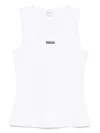 Alexander Mcqueen Mcqueen Placket Tank Top In White