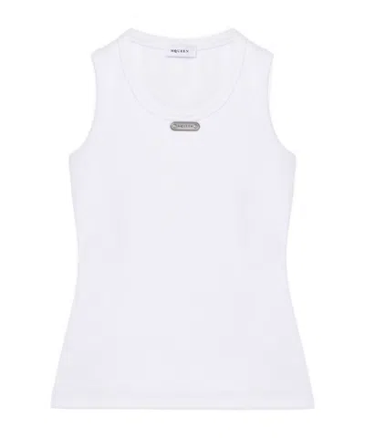 ALEXANDER MCQUEEN LOGO-PLAQUE TANK TOP