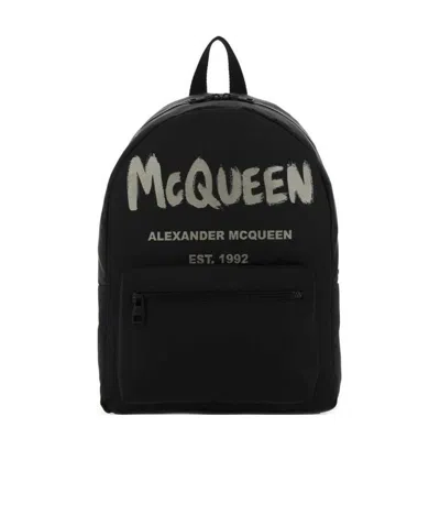 ALEXANDER MCQUEEN ALEXANDER MCQUEEN METROPOLITAN GRAFITTI LOGO BACKPACK