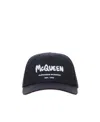 Alexander Mcqueen Men Navy Blue Polyester Baseball Cap In Blue