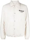 Alexander Mcqueen White Printed Bomber Jacket In Neutrals