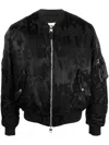 Alexander Mcqueen Logo-print Bomber Jacket In Schwarz