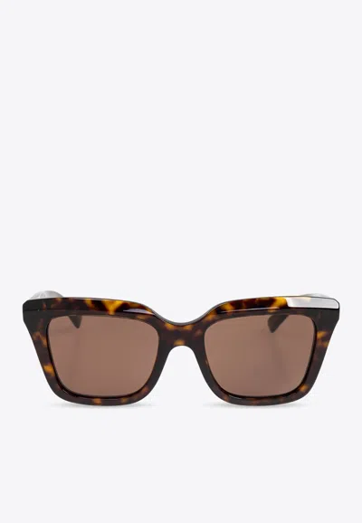 Alexander Mcqueen Logo Print Butterfly Sunglasses