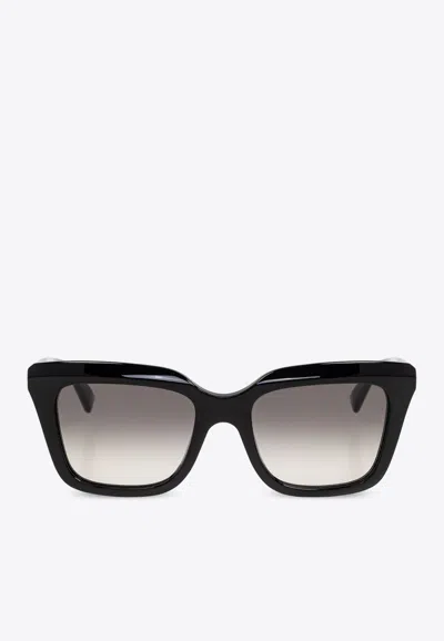 Alexander Mcqueen Logo Print Butterfly Sunglasses