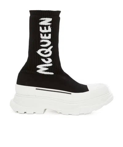 ALEXANDER MCQUEEN ALEXANDER MCQUEEN LOGO INTARSIA CHUNKY SOCK SNEAKERS