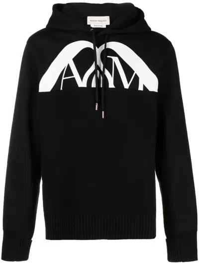 Alexander Mcqueen Men Sweatshirt With Logo In Black