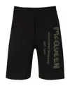Alexander Mcqueen Logo-print Cotton Shorts In White
