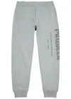 Alexander Mcqueen Logo-print Cotton Sweatpants In Grey
