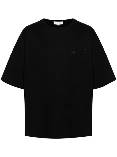 Alexander Mcqueen Logo-print Cotton T-shirt In Black