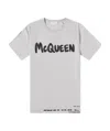 Alexander Mcqueen Logo-print Cotton T-shirt In Gray