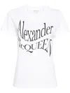 Alexander Mcqueen White Cotton Warped T-shirt In White