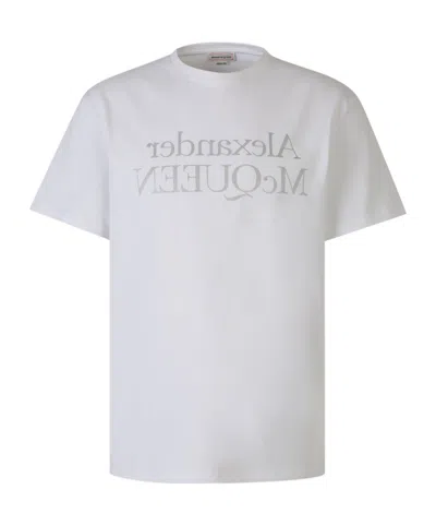 ALEXANDER MCQUEEN ALEXANDER MCQUEEN REFLECTIVE LOGO PRINTED T-SHIRT