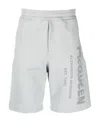 Alexander Mcqueen Graffiti Sweat Shorts In Gray