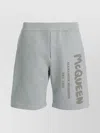 Alexander Mcqueen Graffiti Sweat Shorts In Grey
