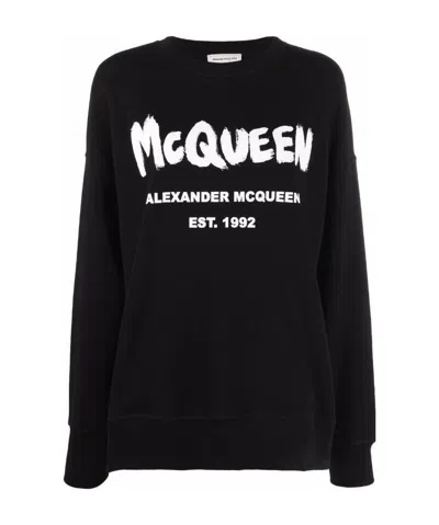 ALEXANDER MCQUEEN ALEXANDER MCQUEEN GRAFFITI PRINT SWEATSHIRT