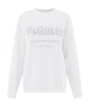 Alexander Mcqueen Logo-print Crew-neck Sweatshirt In White