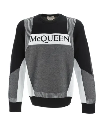 Alexander Mcqueen Logo-print Detail Jumper In Black