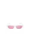 Alexander Mcqueen Logo-print Detail Sunglasses In Pink