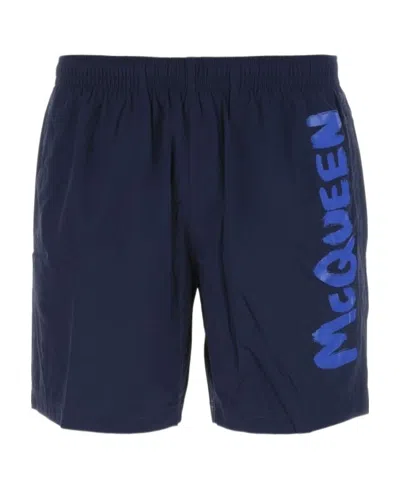 ALEXANDER MCQUEEN ALEXANDER MCQUEEN GRAFFITI LOGO SWIM SHORTS