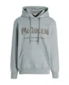 Alexander Mcqueen Graffiti Logo Print Sweatshirt In Gray