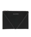 Alexander Mcqueen Logo-print Envelope Clutch In Black