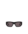 Alexander Mcqueen Logo-print Geometric-frame Sunglasses In Black