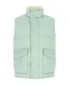Alexander Mcqueen Structured Sleeveless Jacket With Front Flap Pockets In Green
