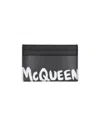 Alexander Mcqueen Logo Printed Bi-fold Wallet In Black