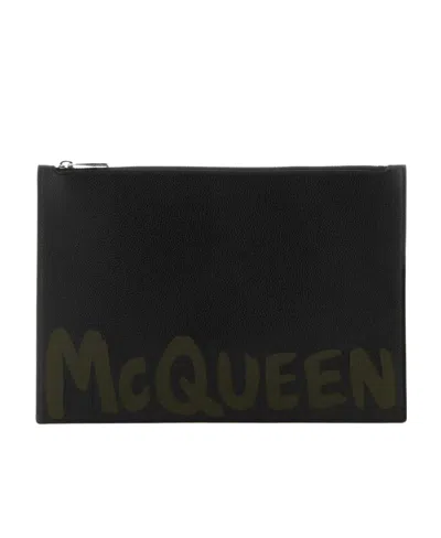 ALEXANDER MCQUEEN ALEXANDER MCQUEEN GRAFFITI PRINTED ZIPPED WALLET