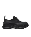 Alexander Mcqueen Logo-print Leather Sneakers In Black