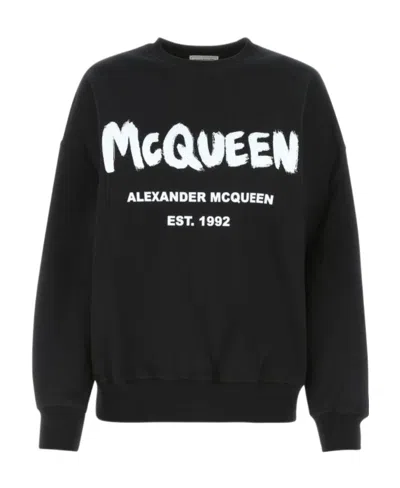 ALEXANDER MCQUEEN LOGO-PRINT LONG-SLEEVE SWEATSHIRT