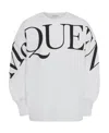 Alexander Mcqueen Logo-print Long-sleeve Sweatshirt In White
