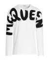 Alexander Mcqueen Logo-print Long-sleeve Top In White