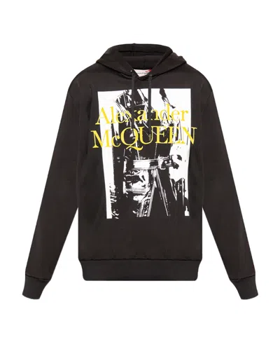 ALEXANDER MCQUEEN ALEXANDER MCQUEEN GRAPHIC PRINTED DRAWSTRING HOODIE
