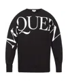 Alexander Mcqueen Logo-print Loose-fit Sweatshirt In Black